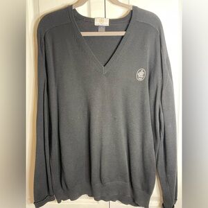 Elegant Black V-Neck Sweater for Men